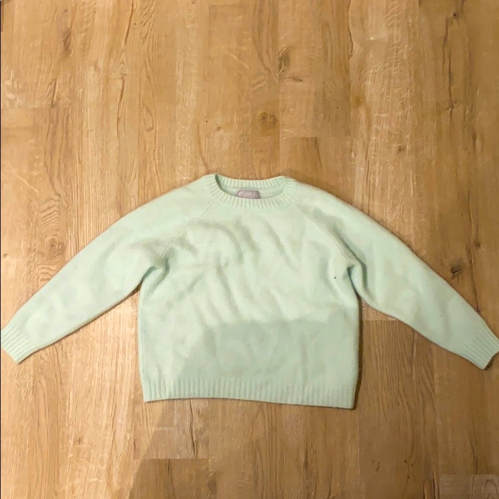 green soft sweater